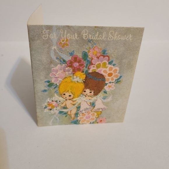 VINTAGE American Greetings | Cupid Bridal Shower Card - Picture 1 of 5